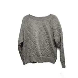 Old Navy Vintage Quilted Easy Sweatshirt Long Sleeve Heather Gray Size XL Comfy